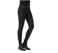HKM Girl's Winner Silicone seat Winter Softshell Breeches, Black, 10/11 Years