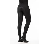 HKM Girl's Winner Silicone seat Winter Softshell Breeches, Black, 6/7 Years