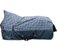 HKM Glasgow- 1200D, 300g filling Highneck rug Deep Blue Check 5'3