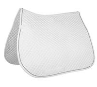 Hkm Hkm 4000315008186 Saddle Cloth Small Quilted Versatility1271 White/Silver Pony