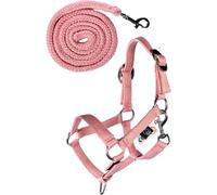 HKM Hobby Horsing Halter Set Basic Halter and Rope for Hobbyhorse (Pink)