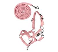 HKM Hobby Horsing Halter Set Basic Halter and Rope for Hobbyhorse (Pink)