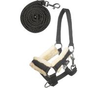 HKM Hobby Horsing Head collar and lead rope Black One Size