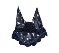 HKM Hobby Horsing Print Ear Bonnet Navy Blue With Stars Design One Size