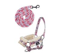 HKM Hobby Horsing Print Head Collar And Lead Rope Flower One Size