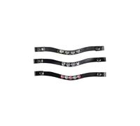 HKM Hobby Horsing set of 3 Browbands, Rose/Silver, One Size