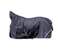 HKM Innsbruck High Neck Blanket with Smooth Lining, Black, 130 Size