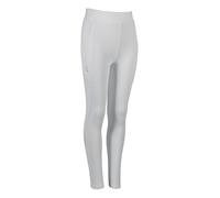 HKM Kids Alice Silicone Full seat Riding Leggings, White, 8/9 Years