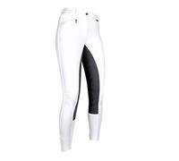 HKM Kids Basic Belmtex Grip- 3/4 Besatz Breeches, white/black, 134
