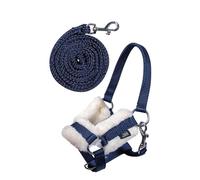 HKM Kids Halter and Rope-13751 Dark Blue One Size