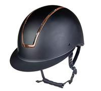 HKM Lady Shield 12509-9178-M Riding Helmet, Black/Rose Gold, M 55 cm-57 cm