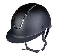 HKM Lady Shield Riding Helmet, Black/Shiny Silver, M 55 cm - 57 cm Size