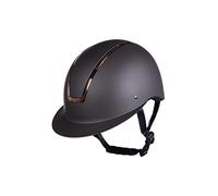 HKM Lady Shield Riding Helmet brown/rose gold S