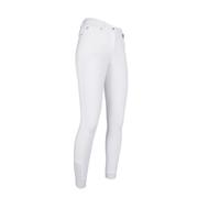 Hkm LG Basic Silicone Full Seat Jodhpurs, White, 44 Size