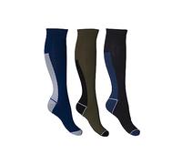 Hkm Men's Mateo Knee Socks, Olive/Dark Blue, 39-42