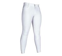 HKM Men's Sportive Knee Patch Riding Breeches, White, 33
