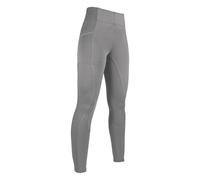 Hkm Mesh Silicone Full Seat Riding Tights - UK 4 - 6 · Grey