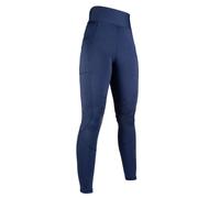 Hkm Mesh Silicone Full Seat Riding Tights - UK 6 -8 · Deep Blue