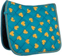 HKM Naples Saddle Cloth Blue/Yellow Pony Dressage