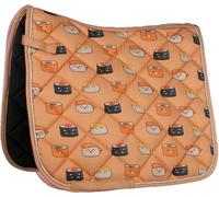 HKM Naples Saddle Cloth Pastel Orange/Grey Pony Dressage