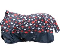 HKM Norwich- 600D, 300g filling Highneck rug Blue With Stars Design 6'4