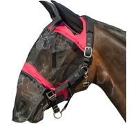 HKM Premium Anti fly mask with nose protection Magenta Pony