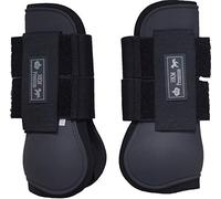 HKM Premium front legs Protection boots Deep Grey/Black Cob