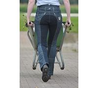 HKM Pro Team Junior Miss Blink Breathable Elastic Horse Rider Jodhpur Breeches Black/Black