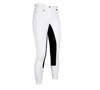 HKM Reithose -Basic Belmtex Grip Easy- 3/4 Besatz Trouser White/Black 36