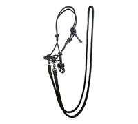 Hkm Rope Halter with Reins - Cob · Black