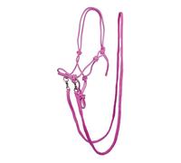 Hkm Rope Halter with Reins - Full · Black
