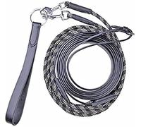 HKM Rope Leather Cob/Full Training Draw Rein - Black/Brown/White