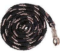 HKM Rosegold Lead Rope With Snap Hook Black/Rose-Gold 180 cm