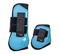 HKM Show Jumping Boots And Fetlock Cap Set Of 4 - Aqua/Black