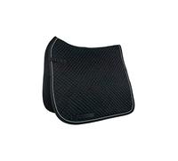 HKM Small Quilted Dressage Saddle Cloth Black/Silver Pony