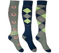 HKM Sock Cardiff Navy/Olive Green 2.5