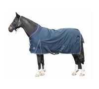 Hkm Starter 600D Highneck Turnout Rug with Fleece Lining - 7'3 · Deep Blue