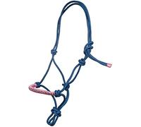 HKM Strass Rope Halter Azure/Rose Pony