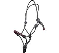HKM Strass Rope Halter Grey/Raspberry Full