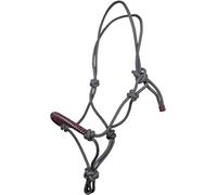 HKM Strass Rope Halter Grey/Raspberry Shetland pony