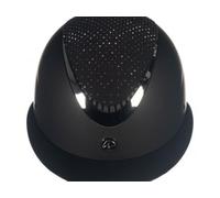 HKM Unisex Alarion Diamond Riding Helmet, Black/Silver, L