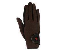 HKM Unisex Professional Nubuk Look Riding Gloves, Black/Dark Grey, XL