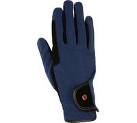 HKM Unisex Professional Nubuk Look Riding Gloves, Black/Navy, XXL