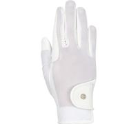 HKM Unisex Summer Style Riding gloves, White, L