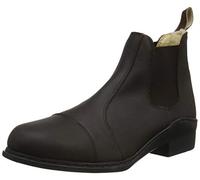 HKM Unisex Wax faux fur lining with elastic Jodhpur Boots, Brown, 7