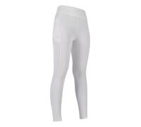 HKM Women's Alice Silicone Full seat Riding Leggings, White, 28