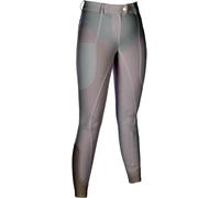 HKM Women's Amalfi Silicone Full Seat Riding Breeches, White, 32