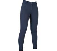 HKM Women's Ari Mid Rise SIL. Full seat Riding Breeches, Deep Blue, 30