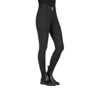 HKM Women's Ari Mid Rise Silicone Knee Patch Riding Breeches, Beige, 30