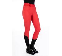 HKM Women's Aruba Silicone Full seat Riding Leggings, Red, 22/24